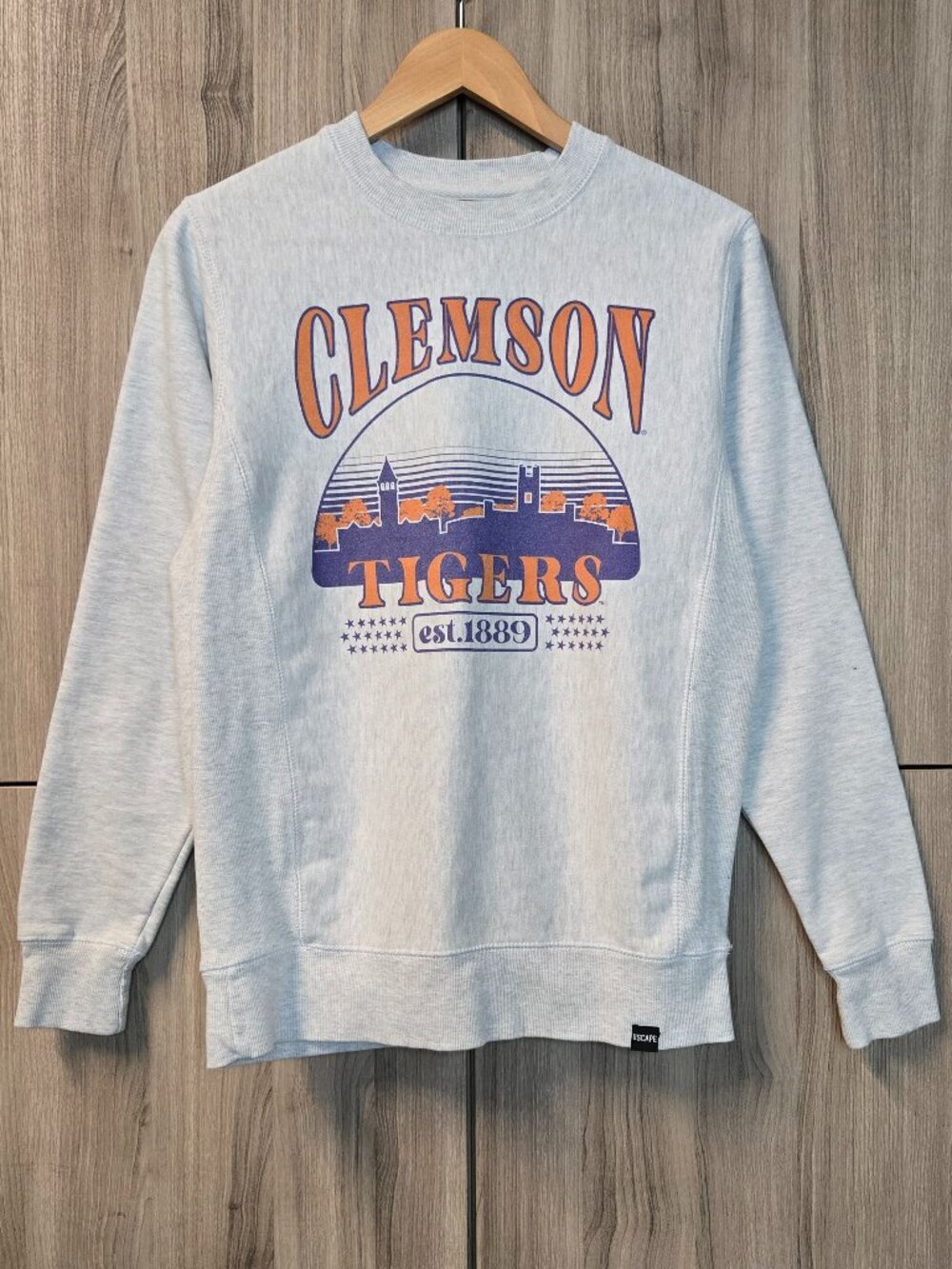 Vintage Clemson Tigers Sweatshirt Unisex Soft Campus Sunset College Football XS